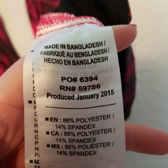 Large Umbro Cropped Leggings - Pink and Gray - Picture 5 of 6